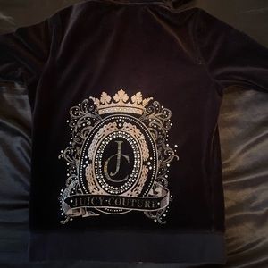 Black Juicy Couture velour zip up